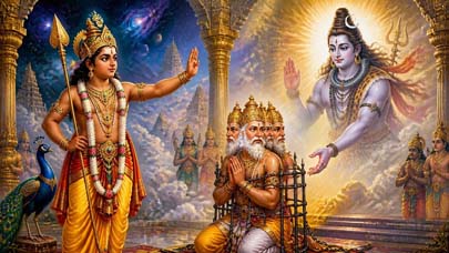 Image: Kanda Puranam 5 - Brahma is punished